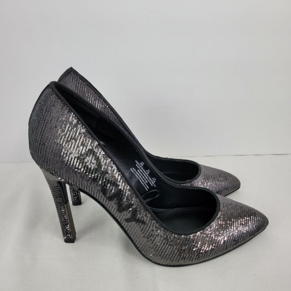DKNY Gweni Sequins Heels Women's Black Grey DDS-2109 US Size 10M